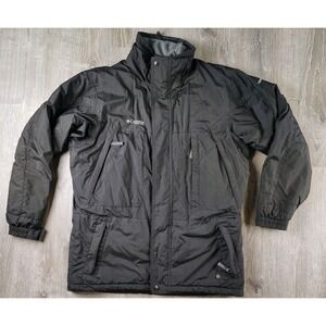 Columbia Mens Medium Black Vertex Insulated Outdoors Hiking Coat Waterproof *